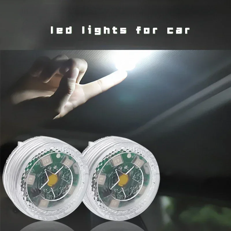 Car Small Interior Touch Switch Light 5LED Sensor Roof Reading Bulb Ceiling Lamp 5V LED Touch Sensor Book Light 5*5*4cm