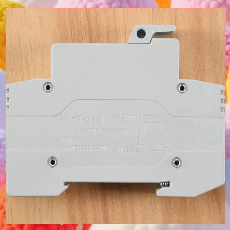 

2X RT18-32X AC 380V 32A 1 Pole 10X38mm DIN Rail Mount Fuse Holder Base-A83Z