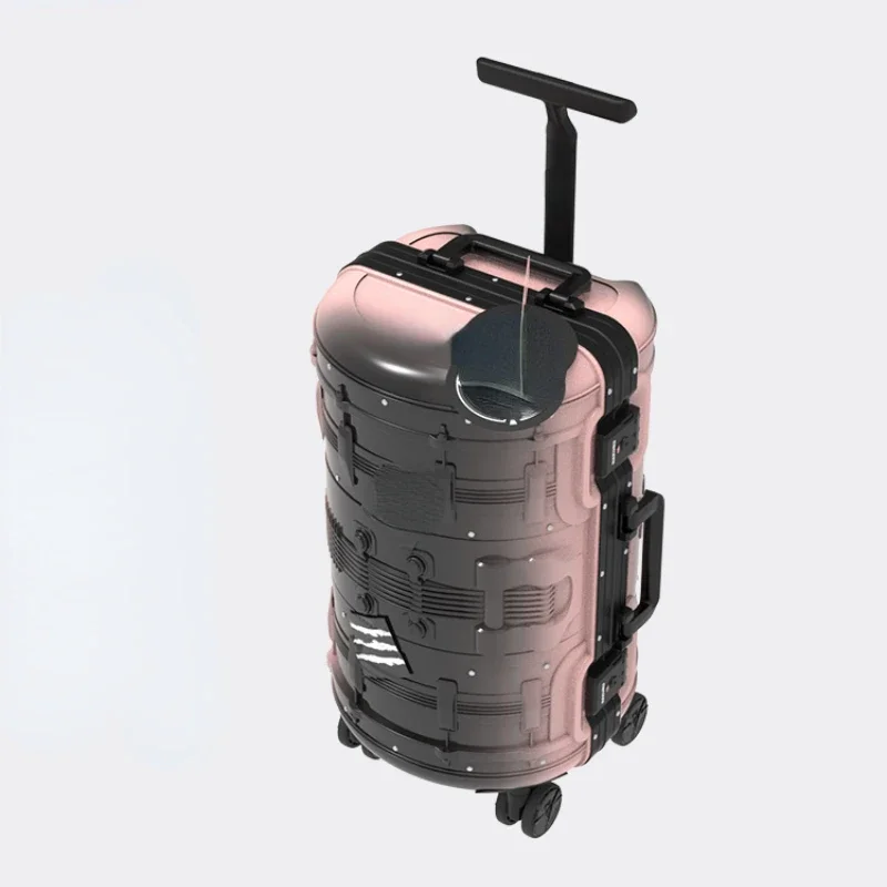 Luggage Women's round Barrel Trolley Case Men's 20-Inch Ultra-Light Boarding Bag Suitcase