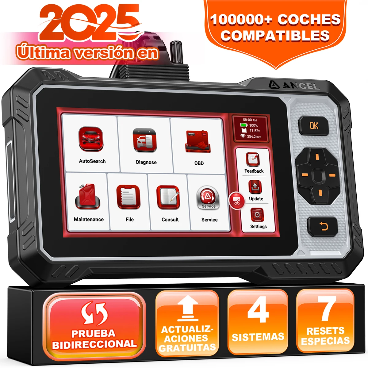 

ANCEL OBD2 Automotive Scanner ABS SRS Diagnostic Tool FX6000 Bi-Directionl CANFD BMS EPB OIL Reset Lifetime Free Update