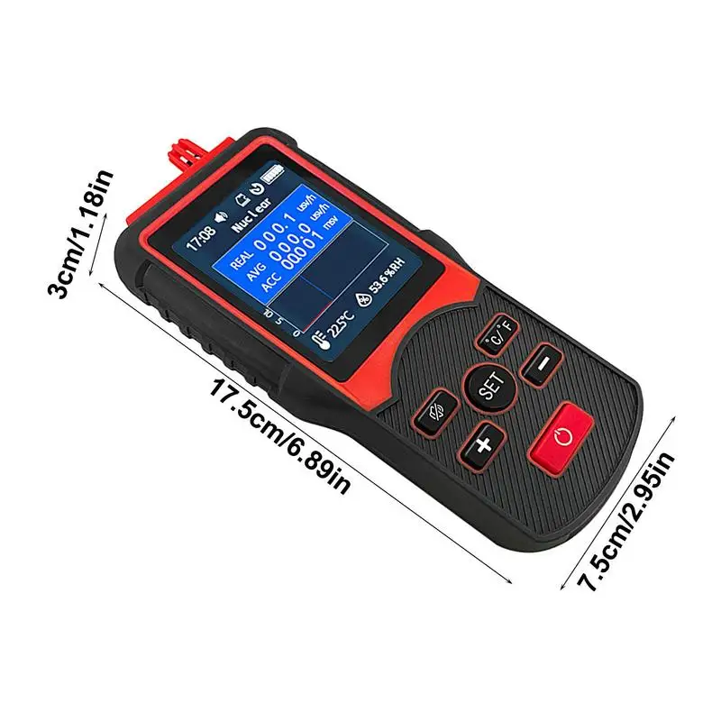 Medidor de radiação nuclear com luz de fundo Detector Emf portátil Display LCD Monitor de radiação Beta, Gamma, Ray