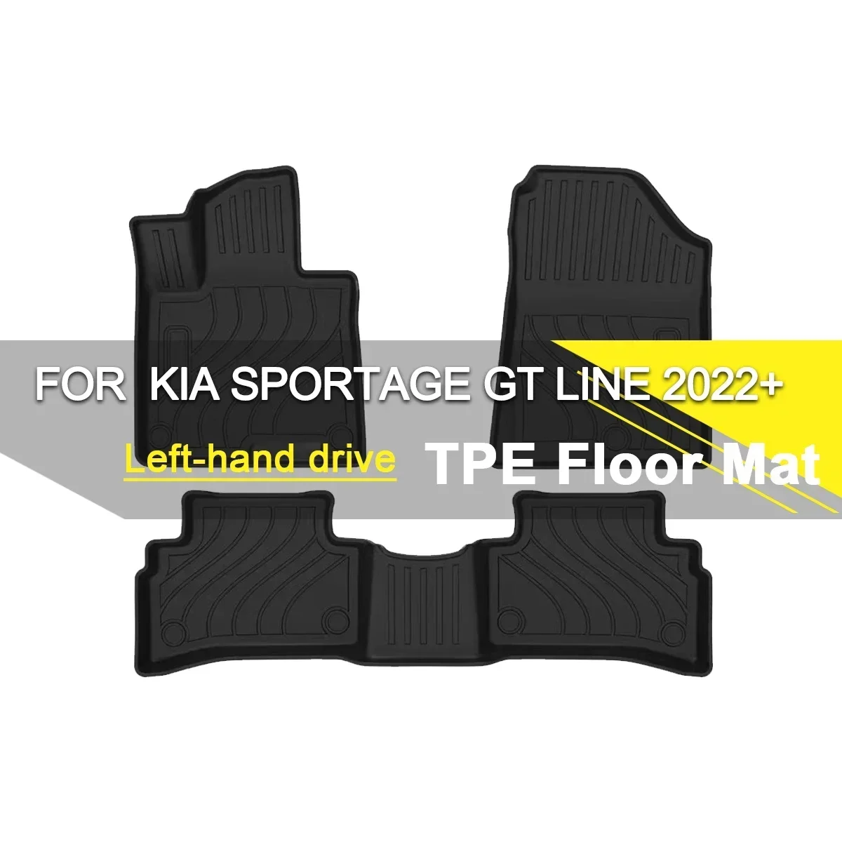 

Car Floor Mat TPE Rubber Waterproof Non-Slip Fully Surrounded Refit Left Hand Drive for Kia Sportage GT LINE 2022+