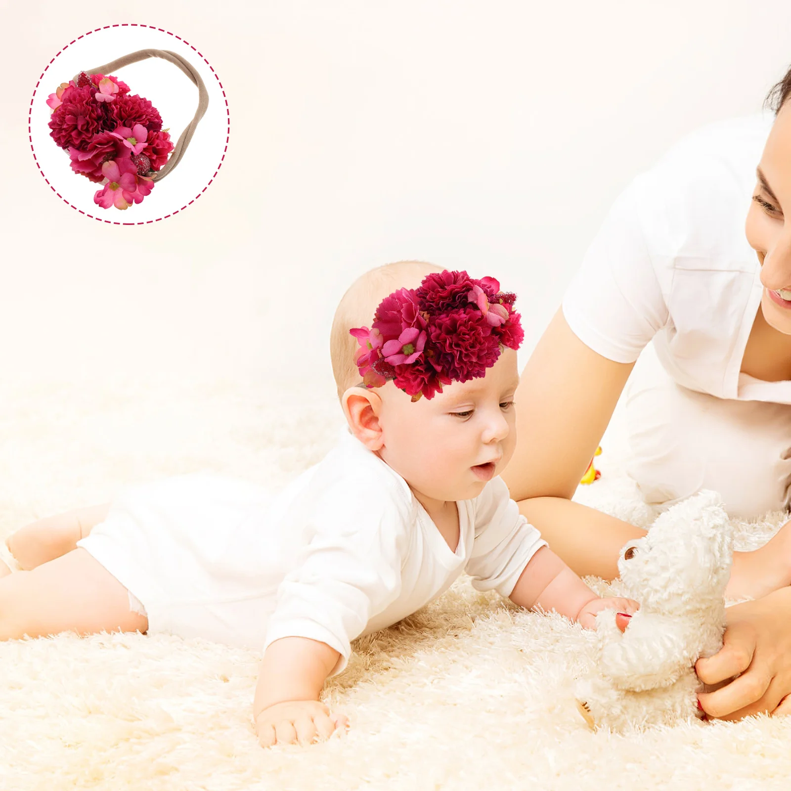 Baby Headwear Floral Headbands Hair Photo Performance Girl Newborn Decorations Photography Props