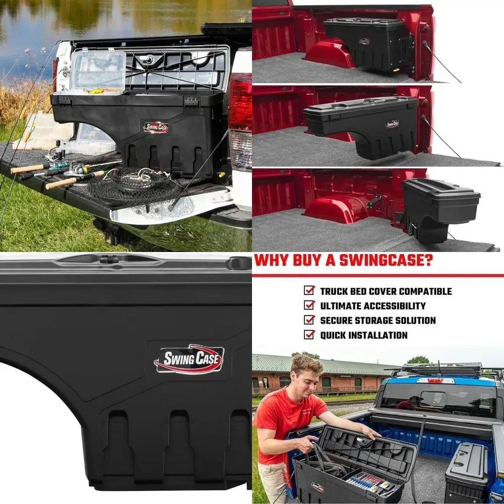 

Ящик для хранения кровати для грузовика RealTruck SwingCase | SC203P | Подходит для Ford F-150 2015–202 гг. со стороны пассажира (включает молнию)