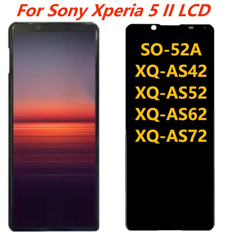 

6,1 "Оригинальный ЖК-дисплей для Sony Xperia 5 II с рамкой для Sony Xperia 5 II SO-52A, ЖК-дисплей с сенсорным экраном и дигитайзером в сборе