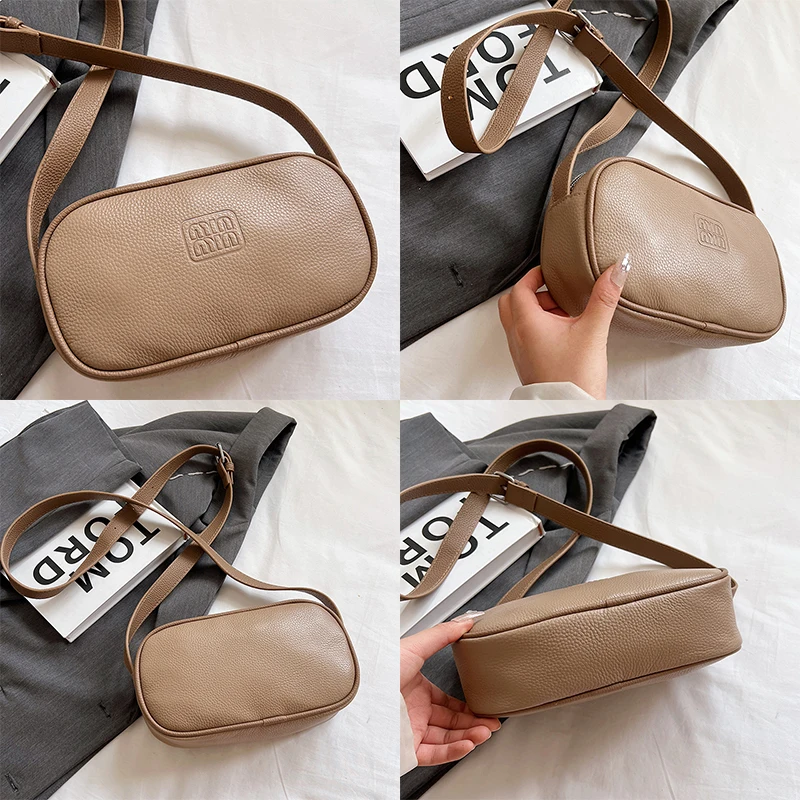 New Famous Luxury Brand Women\'s Shoulder Bag 2024 High Quality Cowhide Girl Saddle Bags Trendy Designer Female Crossbody Bolsas