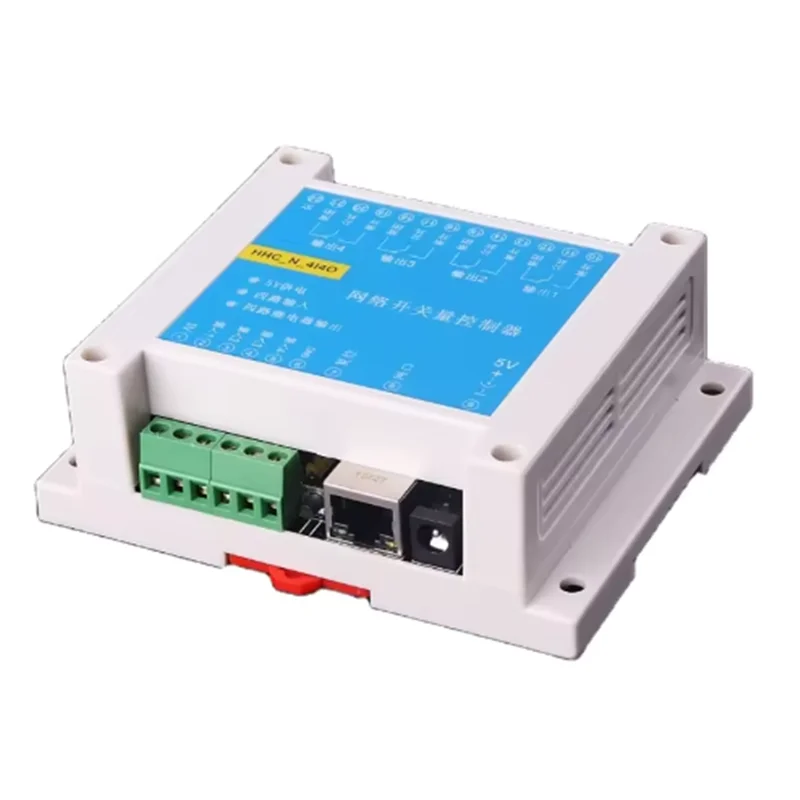 1PCS 4 Input and 4 Output Network Switch Quantity Ethernet Relay Switch Quantity Transparent Transmission Modbus TCP IP Relay