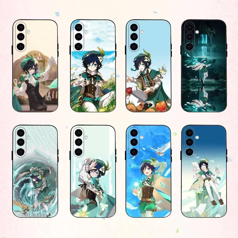 

C-Cute V-Venti B-Barbatos phone Case For Samsung Galaxy A73,A72,A71,A70,A53,A52,A51,Others Soft Black Shell