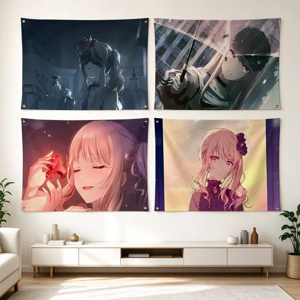 M-Mizuki Akiyama Project SEKAI  Flag Suitable For Party Club Outdoor Interior Wall Decoration Banner Fans Gift