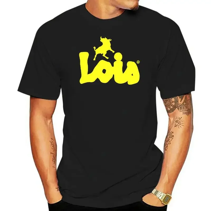 Yellow Short Sleeve 2024 Mens Lois Camiseta Black oversized t shirt men new in tops & tees vintaget Short Sleeve Casual T-shirts