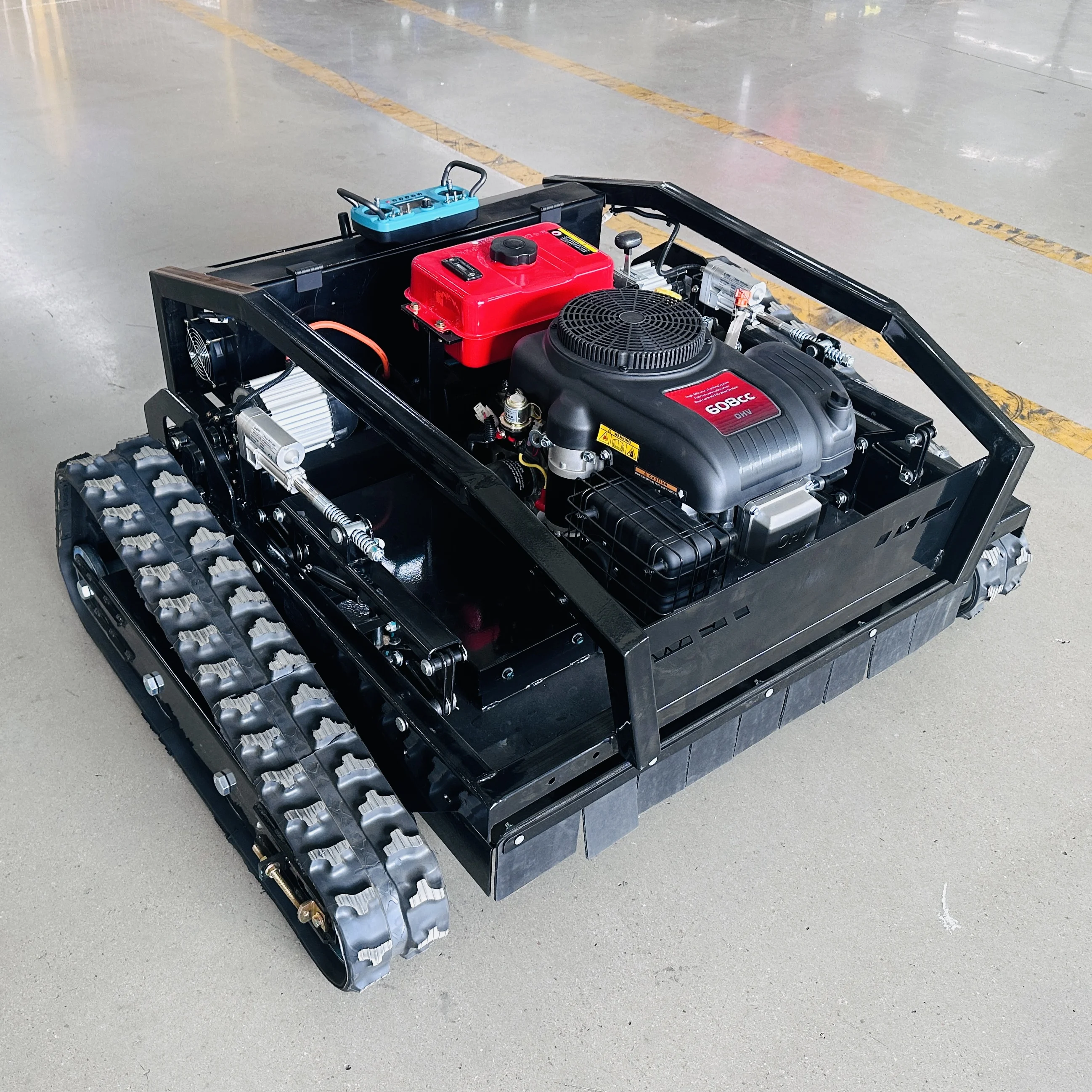 Professional Robotic Lawn Mower  Engine Rubber Tracks Slope Mowing for Large Garden