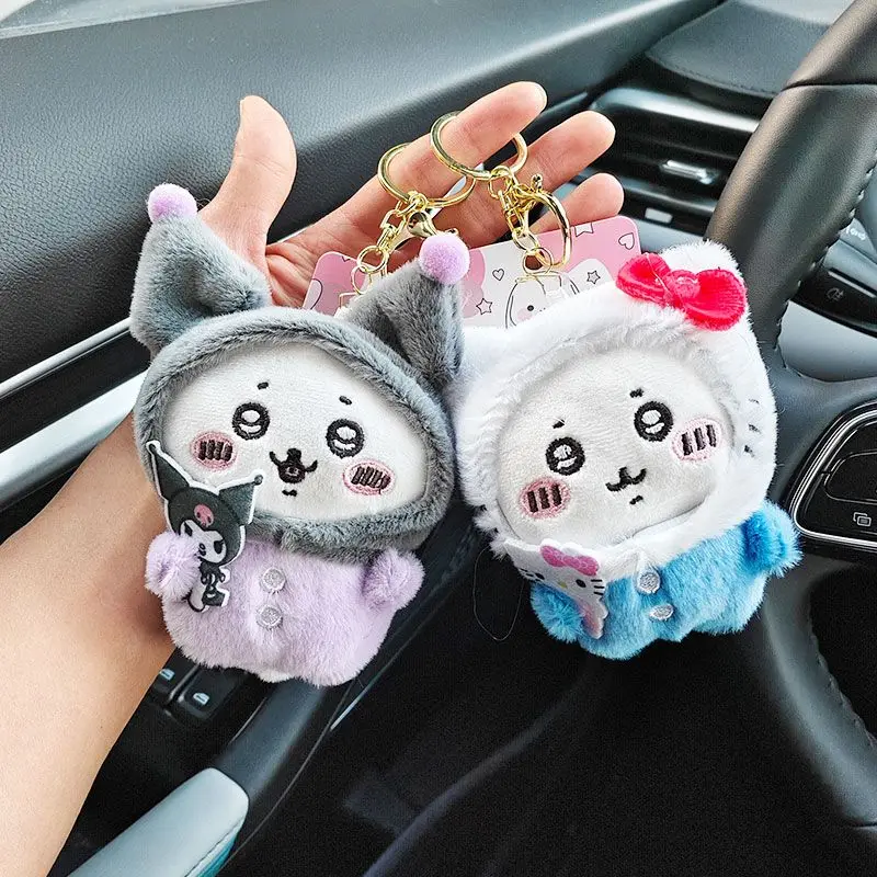 Anime Chiikawa Usagi Plush Doll Cute Pendant Hachiware Kawaii Doll Hanging Decorations Cartoon Keychain Bag Schoolchildren