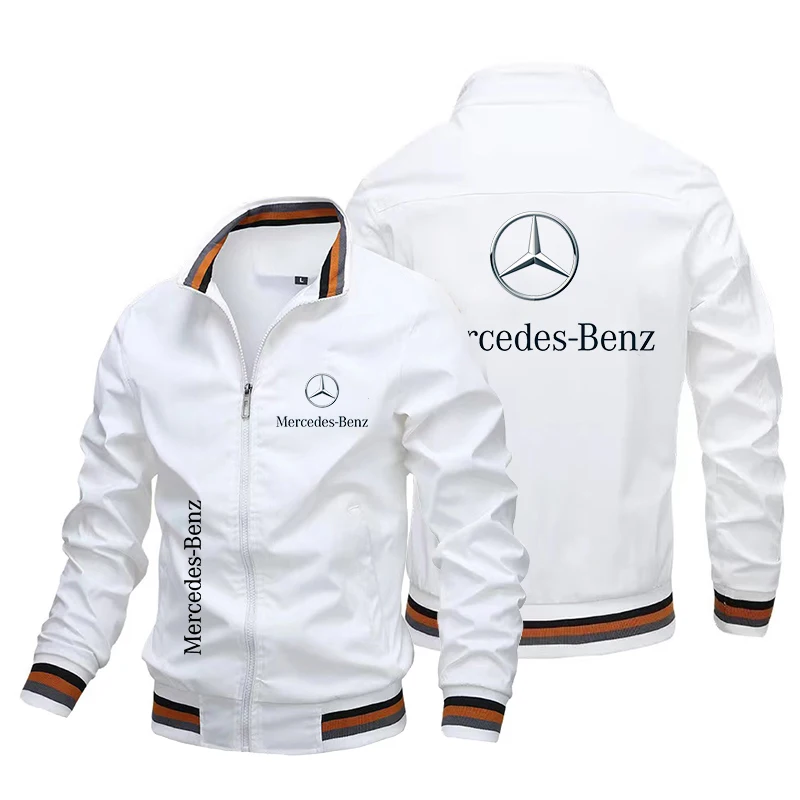 Motorcycle Racing Mercedes-Benz Logo Print Jacket Casual Sweatshirt Outdoor Sport Racing Jacket Custom Benz Apparel Men Clothing