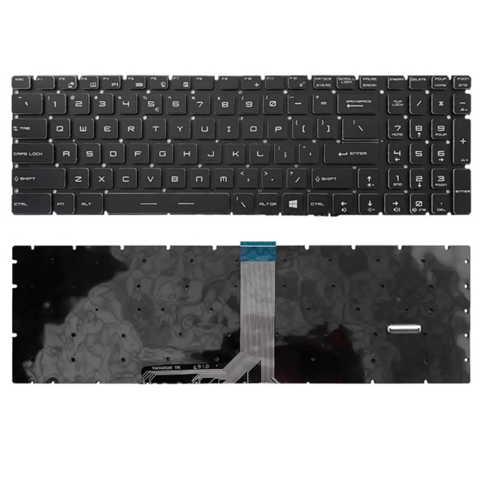 تخطيط US RU للوحة مفاتيح الكمبيوتر المحمول MSI MS-16P7 16U7 16H2 17F1 17F2 1782 1795 17E2