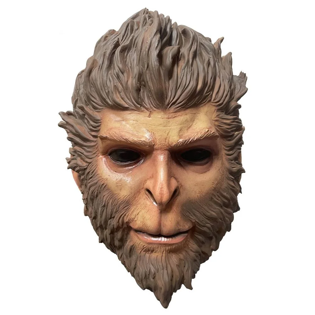 Wukong Latex Mask Monkey King Mask Halloween Cosplay Face Game Funny Monkey Headgear Halloween Cos Props