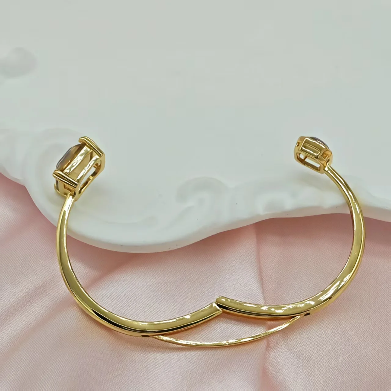 

Simple geometric temperament Purple Gold Crystal Bracelet