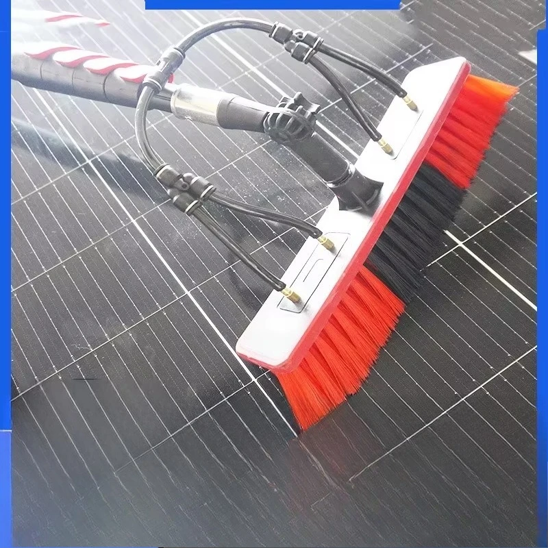 Specialized photovoltaic panel cleaning tools: glass water brush, retractable aluminum alloy cleaning brush