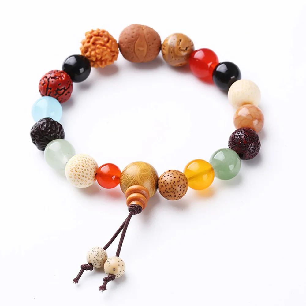 18 بودي البذور سوار النمط الصيني البوذية الصلاة مطرز محظوظ نقل الأزياء والمجوهرات زوجين هدية