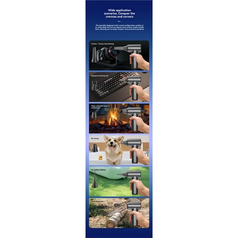 منفاخ هواء نفاث طازج منفضة هواء كهربائية للغبار منفاخ توربو كهربائي منفضة هواء #3