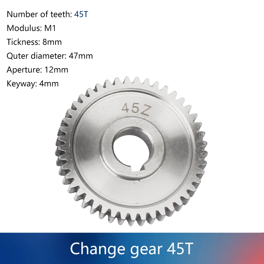 CJ0618 Metric&Imperial Metal Gears/Main Shaft Gear/Feed Gear 20T/25T/30T/35T/40T/45T/50T/60T/80T/54T/55T/57T/65T/72T