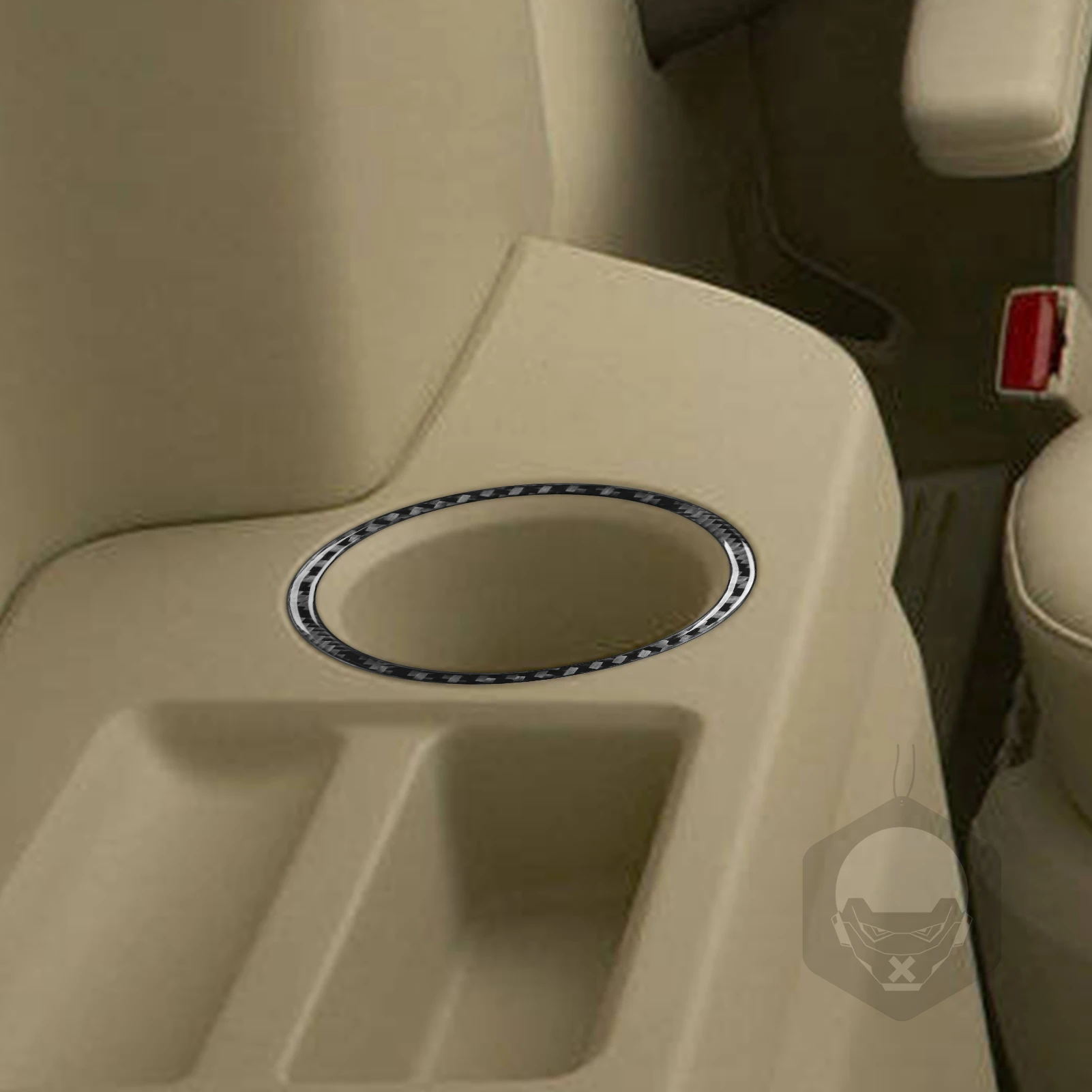 For Dodge Caravan 2008-2010 Real Carbon Fiber Door Water Cup Holder Panel Cover Trim Car Accessories Interior Decoration Sticker