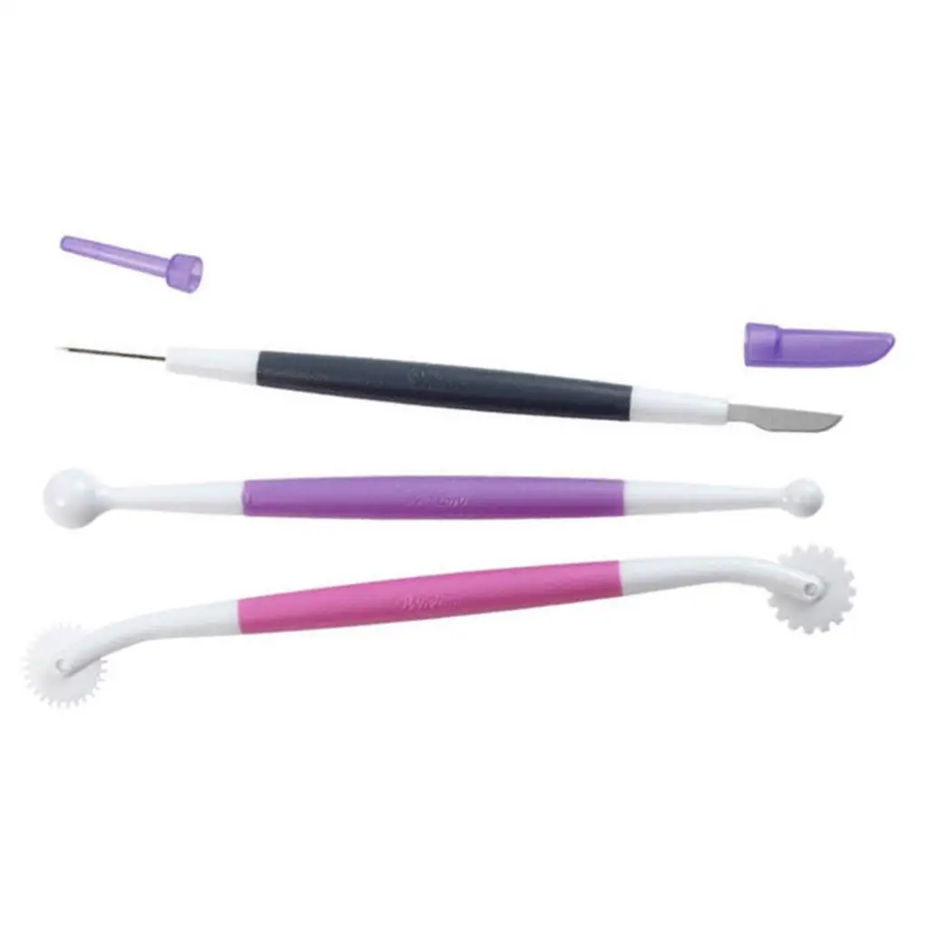 3pcs Fondant Graver for Cupcake Decorate Cake Modeling Pastry DIY Kit