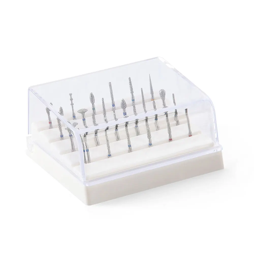 24Pcs AZDENT FG1.6mm Dental Diamond Burs Set Polishing Lab Equipment for High Speed Handpiece