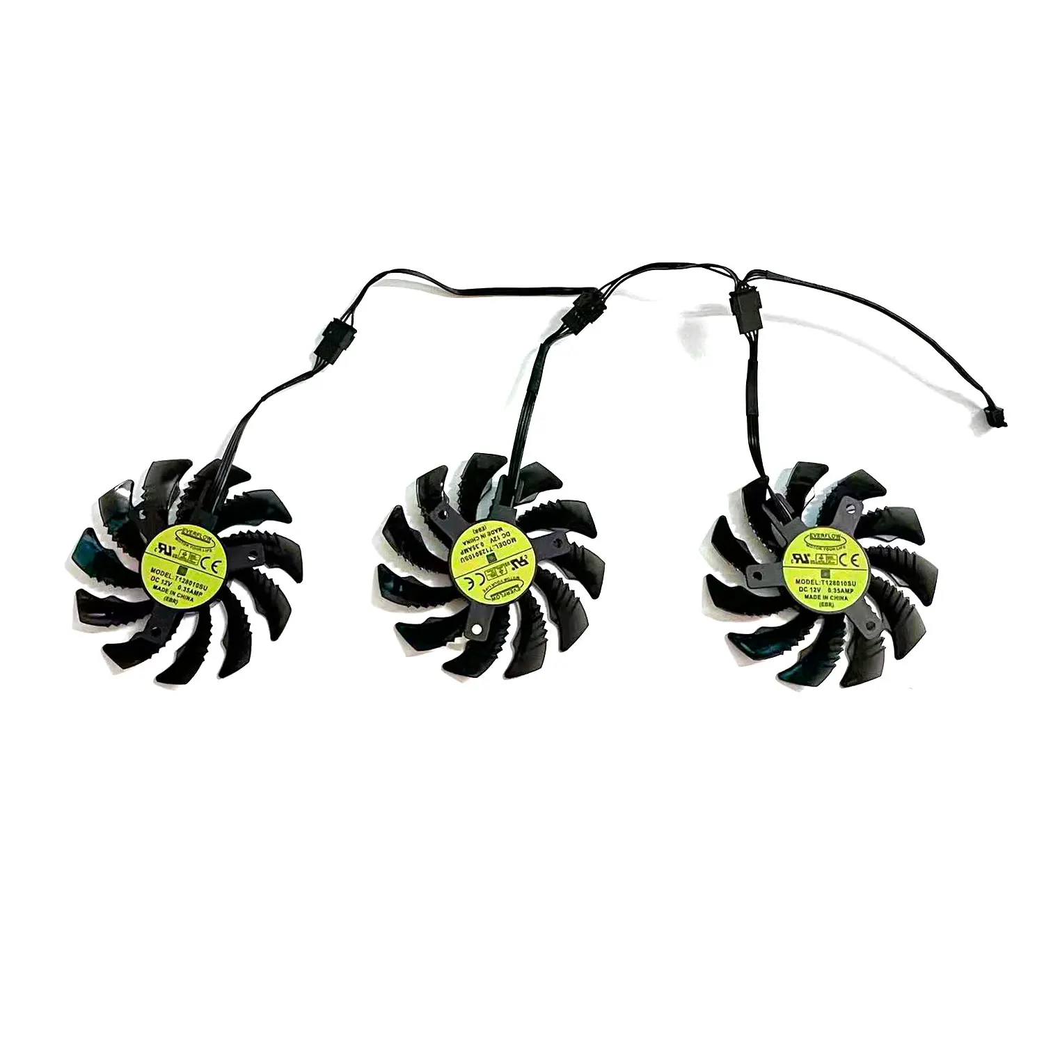 New Cooling Fan 75MM 4PIN T128010SU PLD08010S12HH for GIGABYTE GTX960 GTX970 GTX980 GTX 980TI 760 670 580 R9 290X Radiator Fan