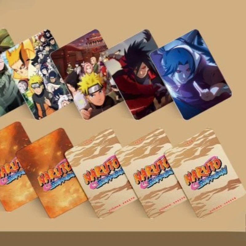 NARUTO Uzumaki Naruto Uchiha Itachi Gaara Anime Zweidimensionale Laserkarten Studenten-Sammelkarten Gedenkkarten 55 Stück – Detail 2