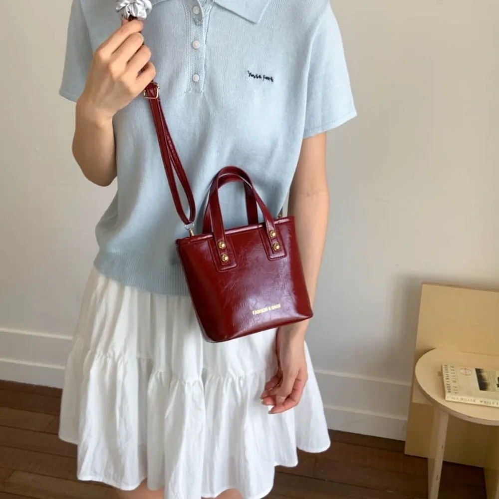 

Повседневные однотонные квадратные сумки, маленькая легкая сумка-ведро из искусственной кожи, женская сумка через плечо, женская сумка