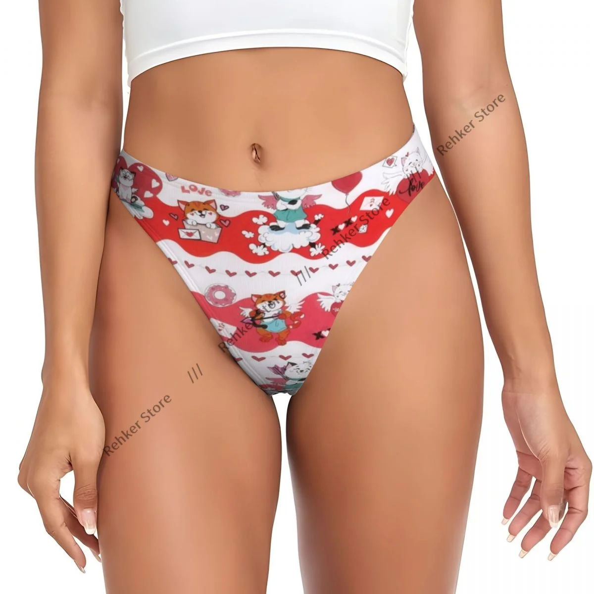 

Sexy Panties Japanese Lucky Cats Thongs Underwear Women Lingerie Breathable G-string