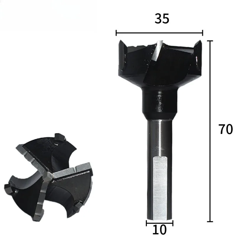 Suitable for 3-in-1 Drill Bit Three Points Two Edges Woodworking Hole Opener Four Edges Positive Negative Drillin  Bit