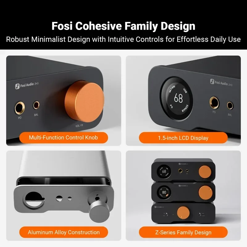 Fosi Audio ZH3 HIFI مضخم ضوت سماعات الأذن AKM4493SEQ سطح المكتب DAC Preamp متوازن تمامًا مع مدخل الزناد عن بعد 12 فولت #5