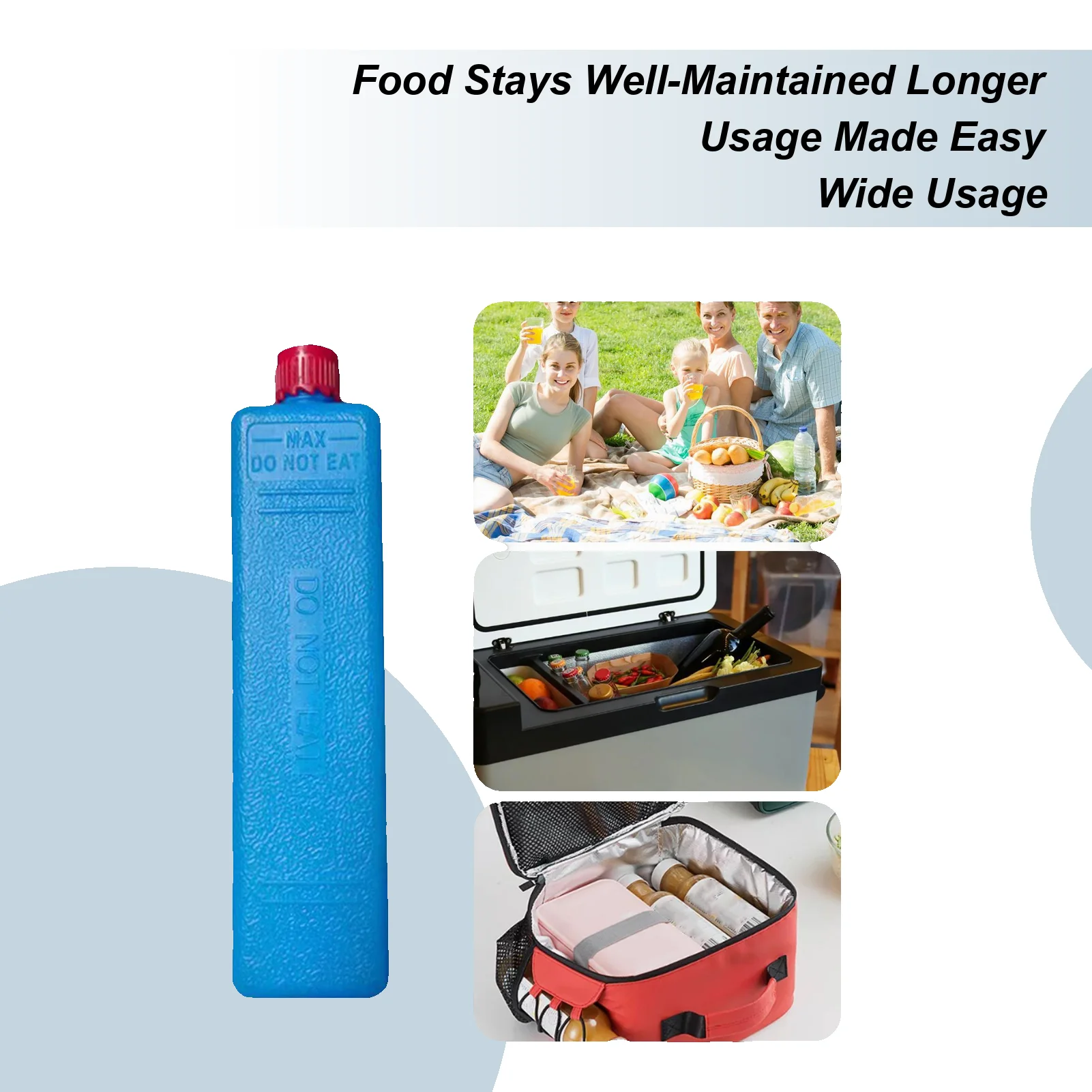 200ml Cooler Ice Packs Reusable Freezer  Cooling Ice Packs Refreezable Cooling Blocks For Road Trip Fishing Preservation