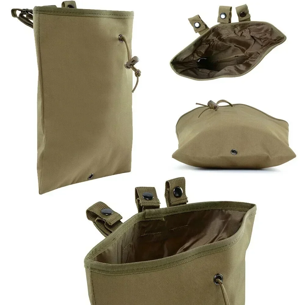 Drawstring magazine recovery bag, soft dump bag, tactical recovery bag, hunting equipment, small waist bag, belt accessories