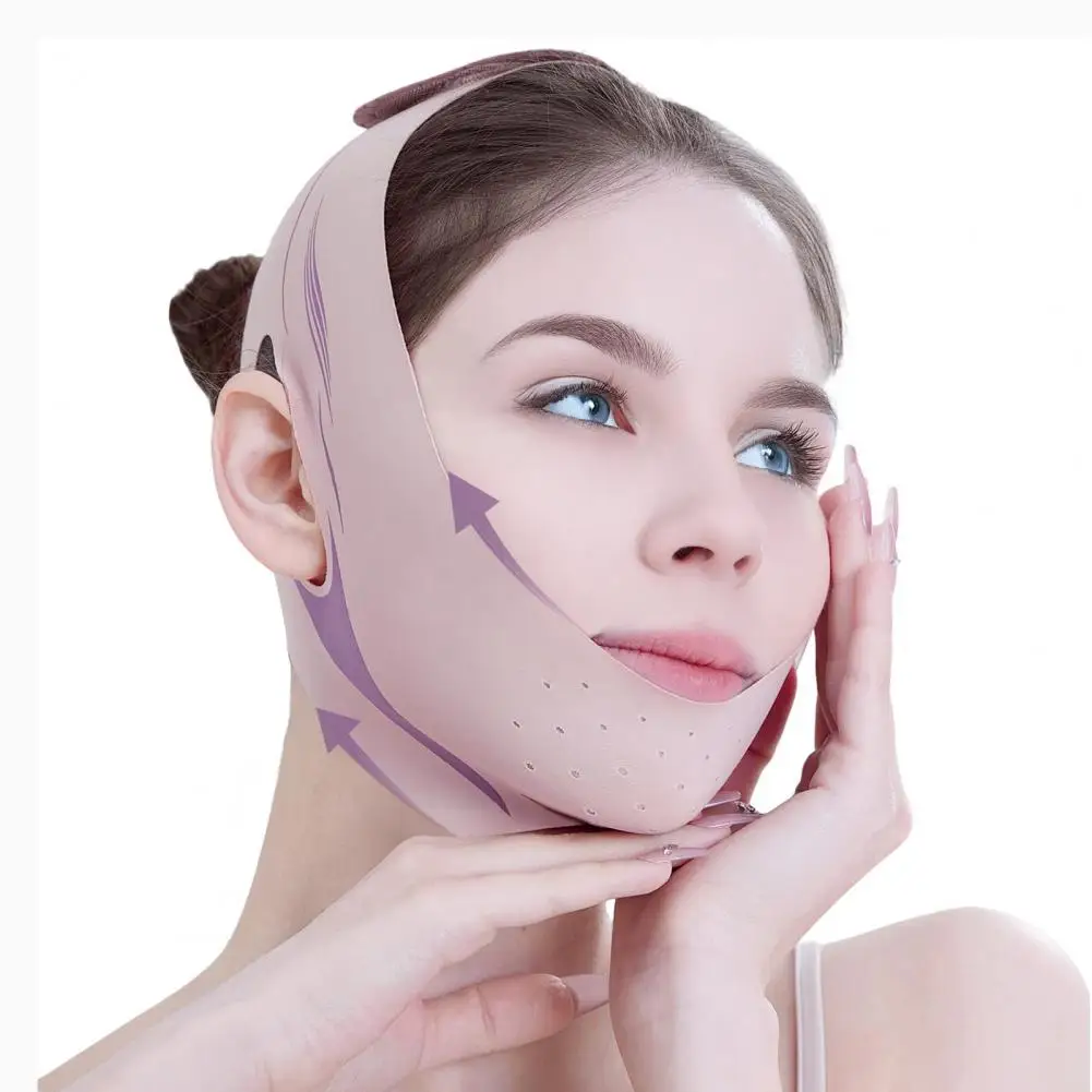V Line Lifting Mask Chin Strap Women Face Slimming Strap Reusable V Line Mask Prevent Sagging Jaw Exerciser V-line Face Shaper