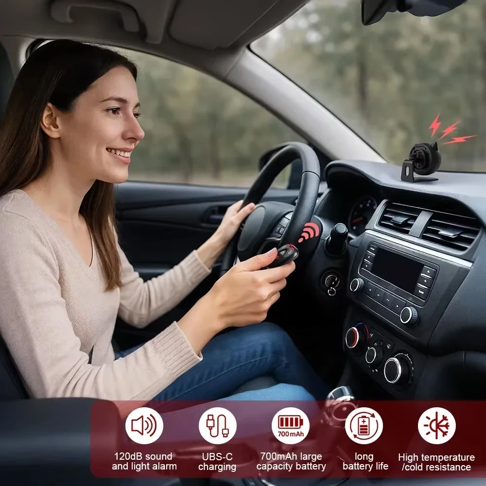 Awapow RV 車用センターコンソールアラームキット 自動車保護システム 大音量振動センサー 車盗難防止アラーム 女性用