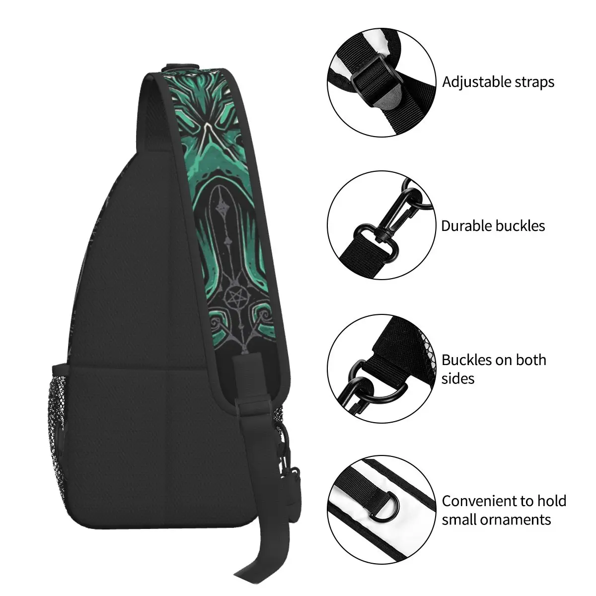 The Call of Cthulhu Crossbody Bag Sports Great Chest Bag Unisex Women Man Fashion Shoulder Backpacks Travel