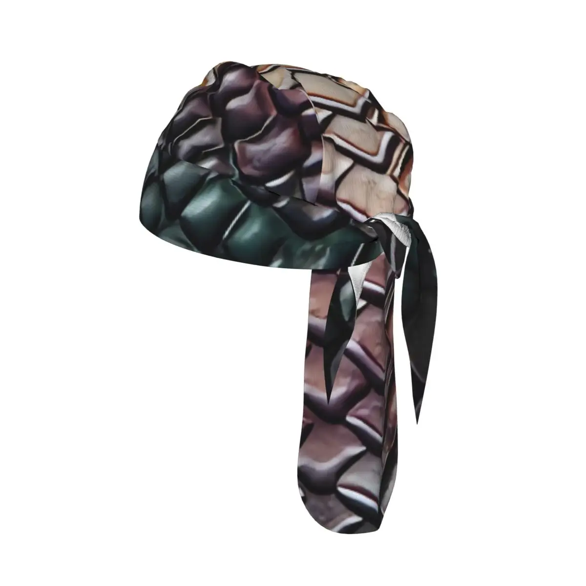 Quick-drying Cycling Cap Breathable Wicking Bandana Snake Skin Design Outdoor Running Hiking Bicycle Headwear