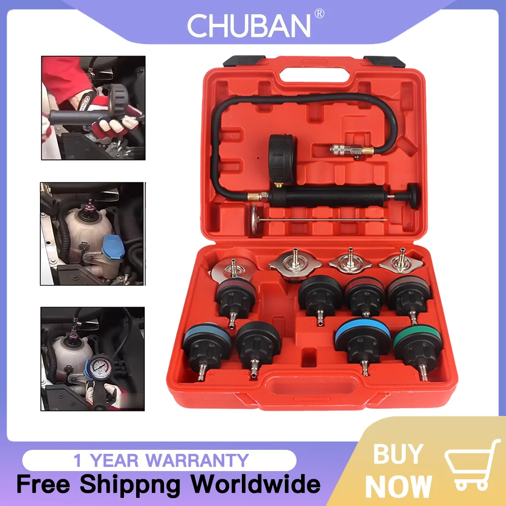 

Vacuum Type Cooling System Test - Radiator Pressure Tester, Water Tank Leak Detection Tool, Car Water Tank Pressure Gauge