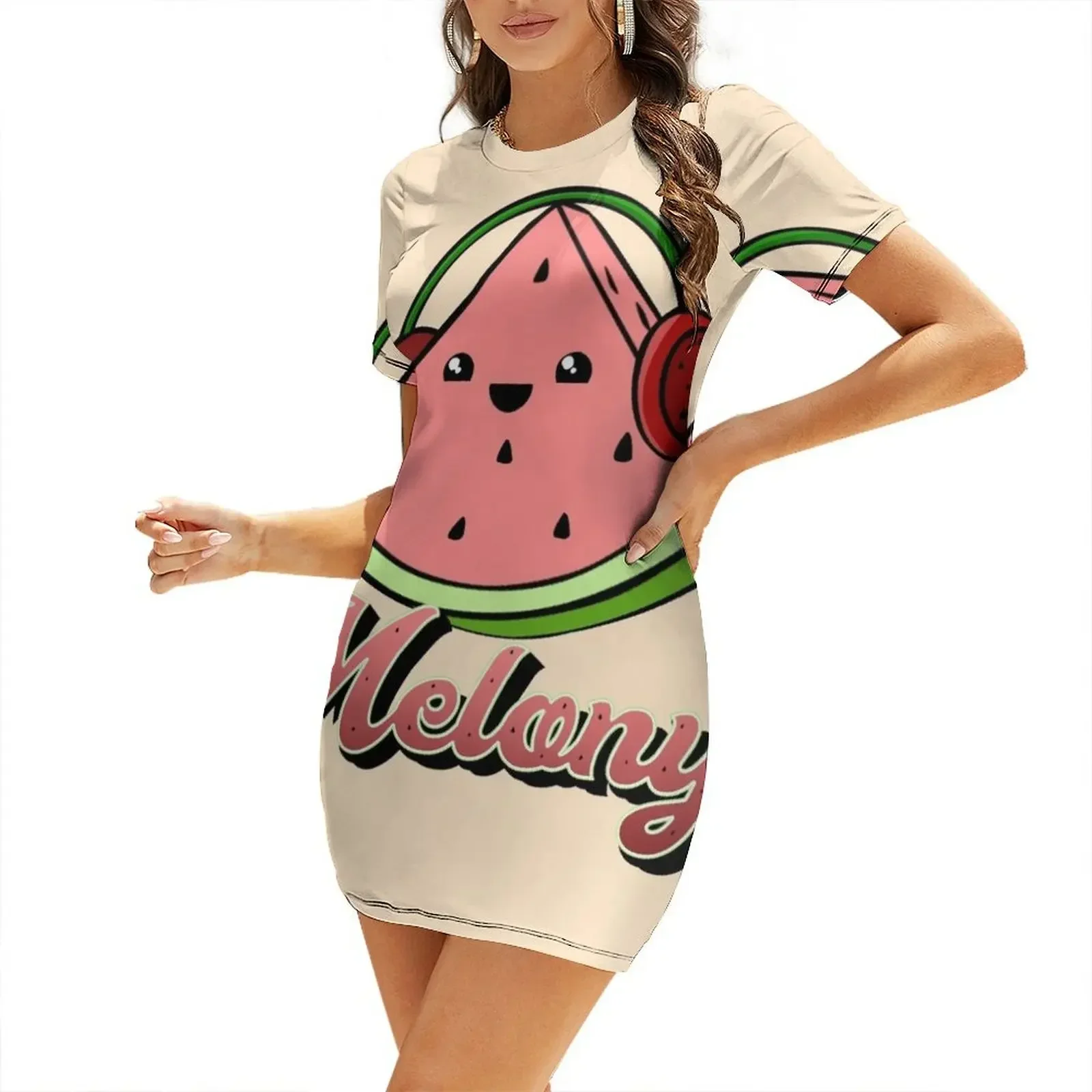 

Melony the Cute Melon Short-Sleeved Dress dresses summer women's dresses luxury