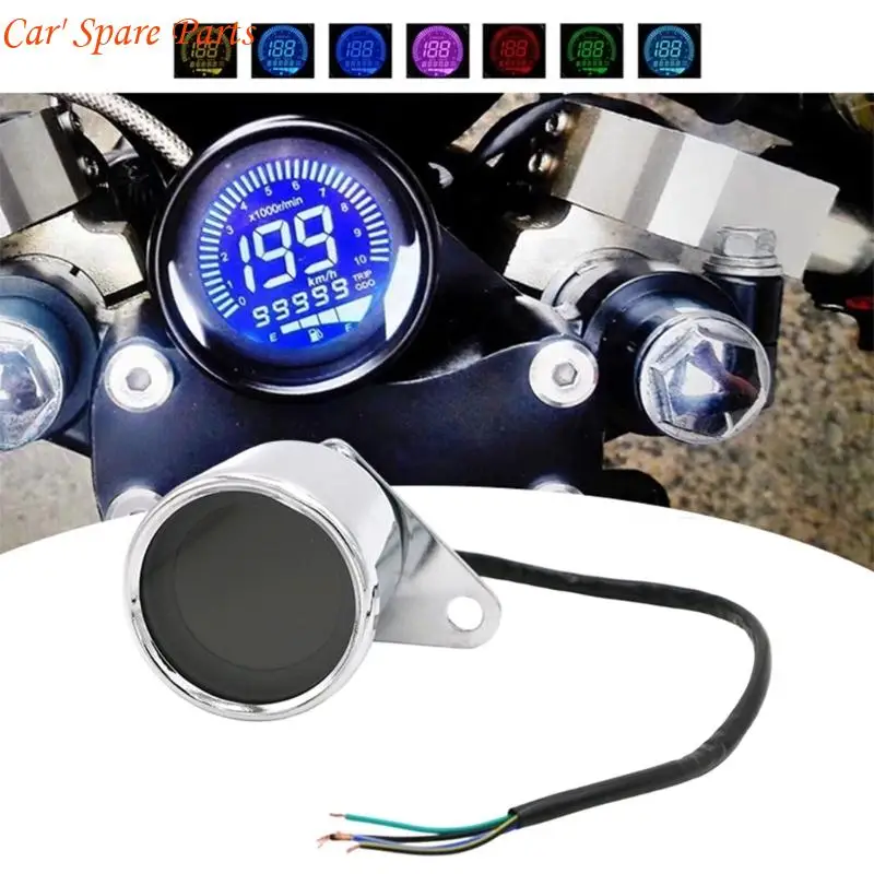 Y4UA Universal Bike Digital Cluster Meter High Definition LCD Screen Integrated Temperature Speed Readings Weatherproof Housing