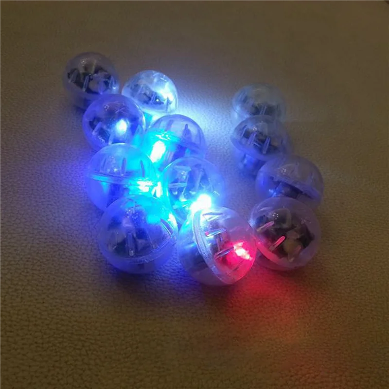 AA81-40Pcs Mini bola redonda LED globo luces RGB lámparas Flash del Día de San Valentín para linterna decoración navideña Multicolor