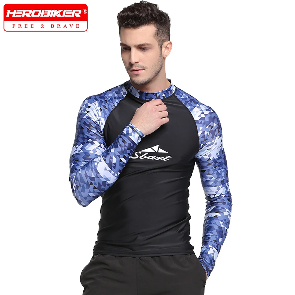 

Мужской купальник с длинными рукавами и защитой от ультрафиолета, быстросохнущая рубашка для серфинга, костюм для серфинга, дайвинга, купальник, футболка