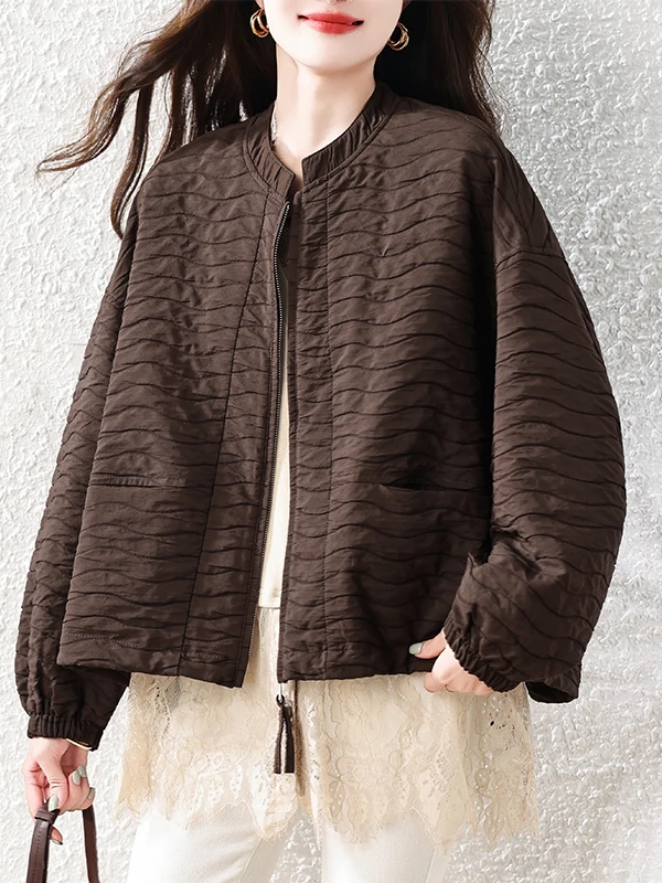 Fashionable Texture Sensation Long Sleeve Outerwear Women's Clothing Autumn 2026 New Style Versatile Elegant Chinese Brand