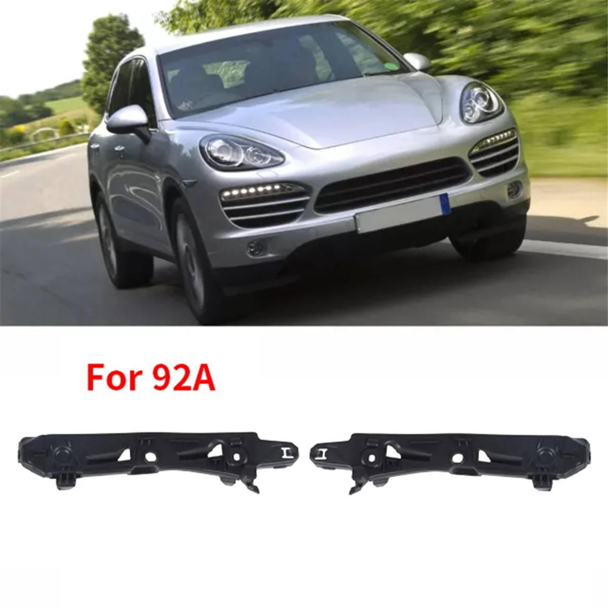 

1 Pair R&L Front Bumper Bracket Bumper Protection Retainer 95850504901 95850505001 for Porsche Cayenne 92A 2011-2017