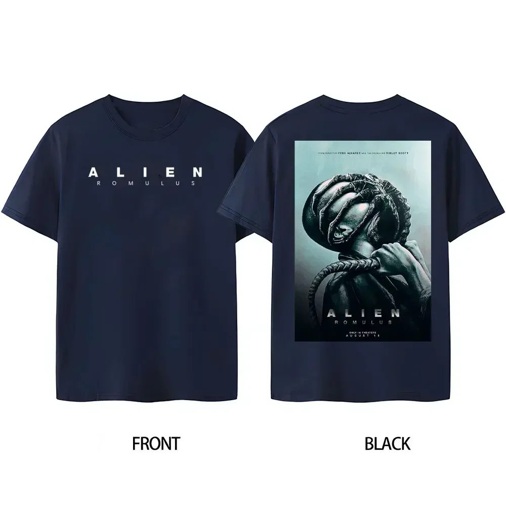 Alien Romulus Movie Tshirts 2024 Funny Anime Unisex Cotton Tops Short Sleeve Summer Graphic Tee Shirt Vintage Men Clothing Tops