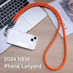 Universal Long Mobile Phone Lanyard Crossbody Hanging Shoulder Strap Detachable Neck Cord  for iPhone Anti-Lost Lanyard Patch