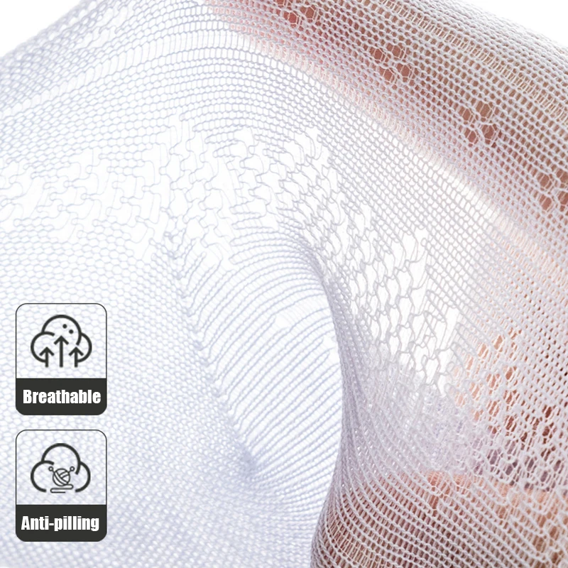 4 Paar Baby-Sommer-Mesh-Kniestrümpfe, atmungsaktiv, dünn, für Kleinkinder, lange Socken für Neugeborene, bequeme einfarbige Kindersocken – Detail 6