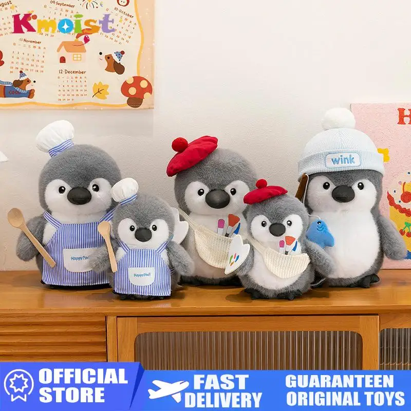 

25/35 см милый пухлый пингвин плюшевая игрушка мягкий шеф-повар художник рыбалка пингвин куклы игрушки для детей и взрослых декор комнаты рождественские подарки